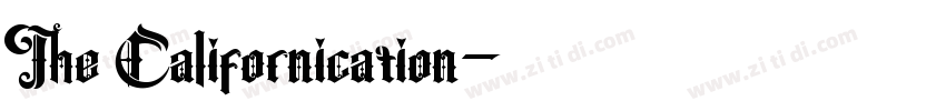 The Californication字体转换